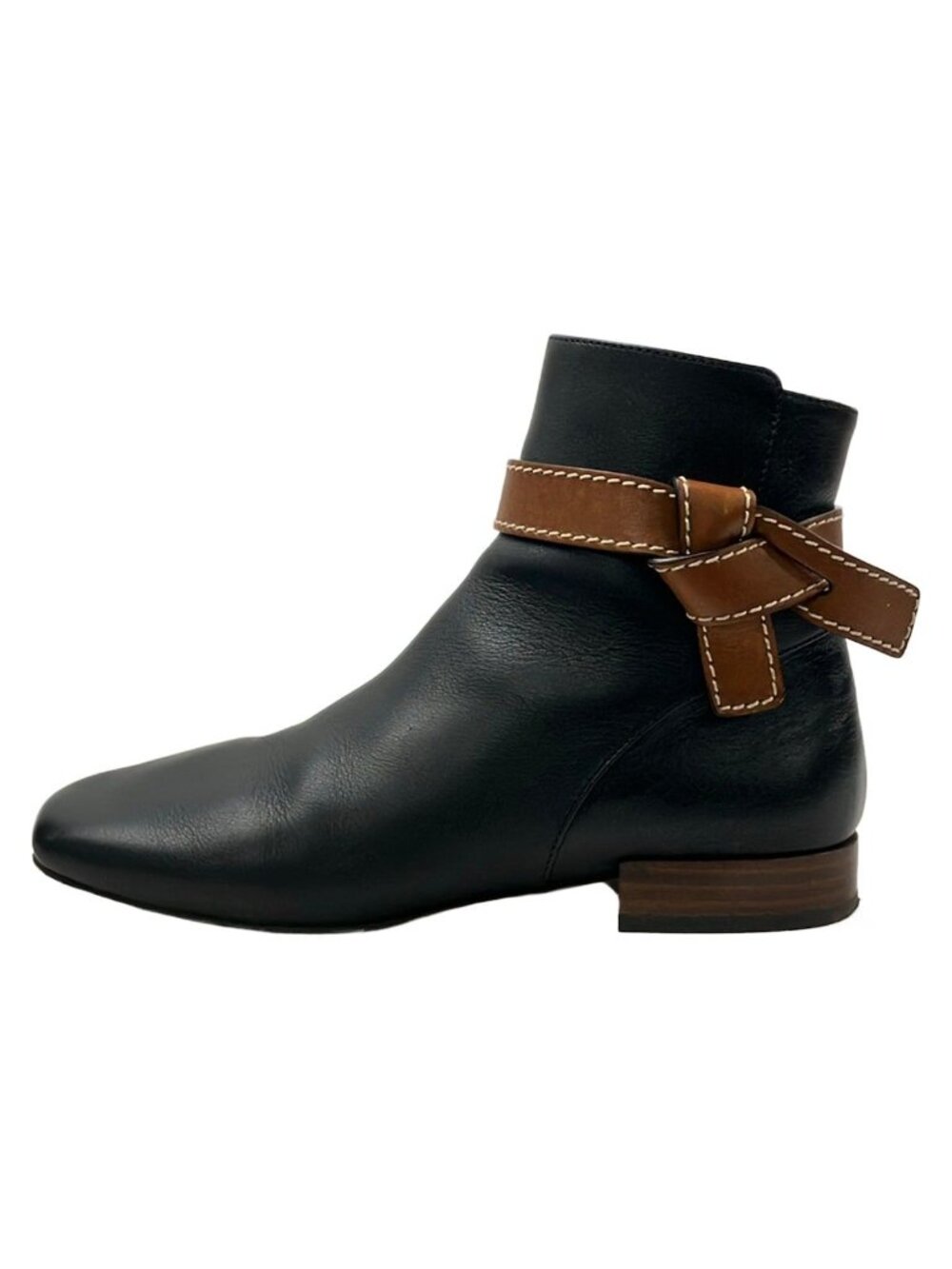 Loewe Short Boots Black Brown Leather